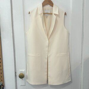 Maison d' Amelie  Women's Cream (Winter White) Waistcoat Vest, Size Small, NWOTS